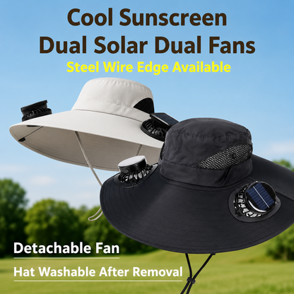 smmr Solar Fan Hat — Stay Cool Anywhere, Powered by the Sun