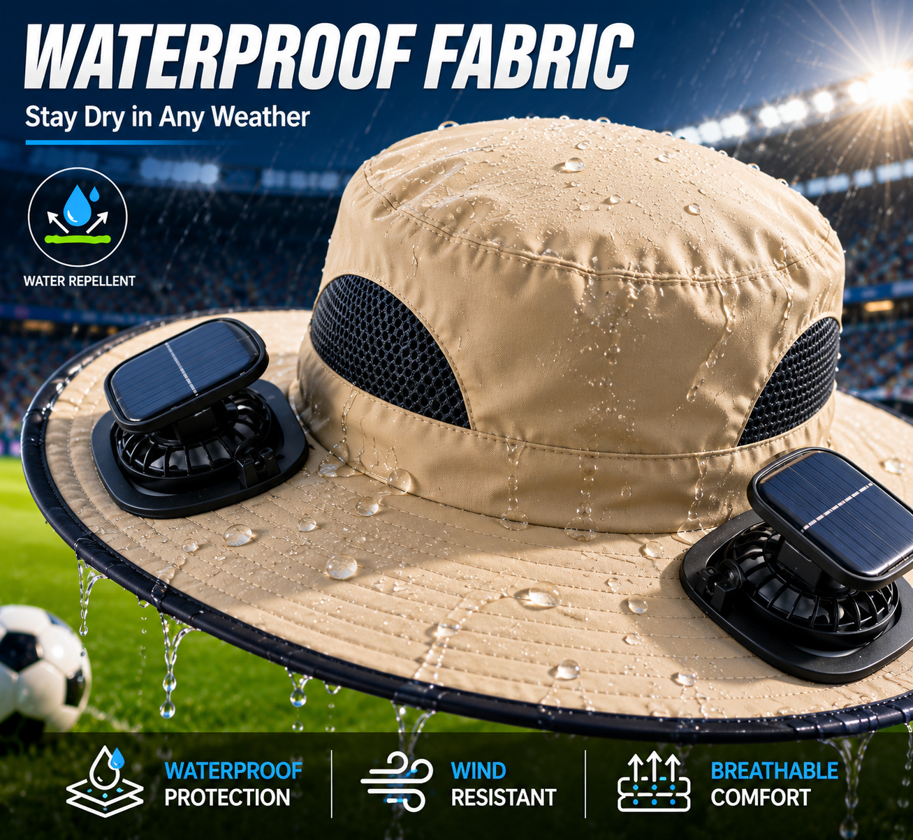 smmr Solar Fan Hat — Stay Cool Anywhere, Powered by the Sun