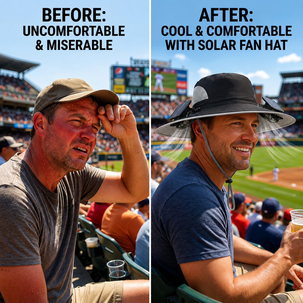 smmr Solar Fan Hat — Stay Cool Anywhere, Powered by the Sun