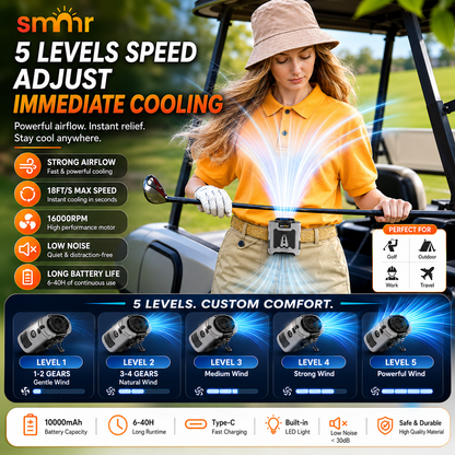Portable Waist Fan for Outdoor Work & Cooling